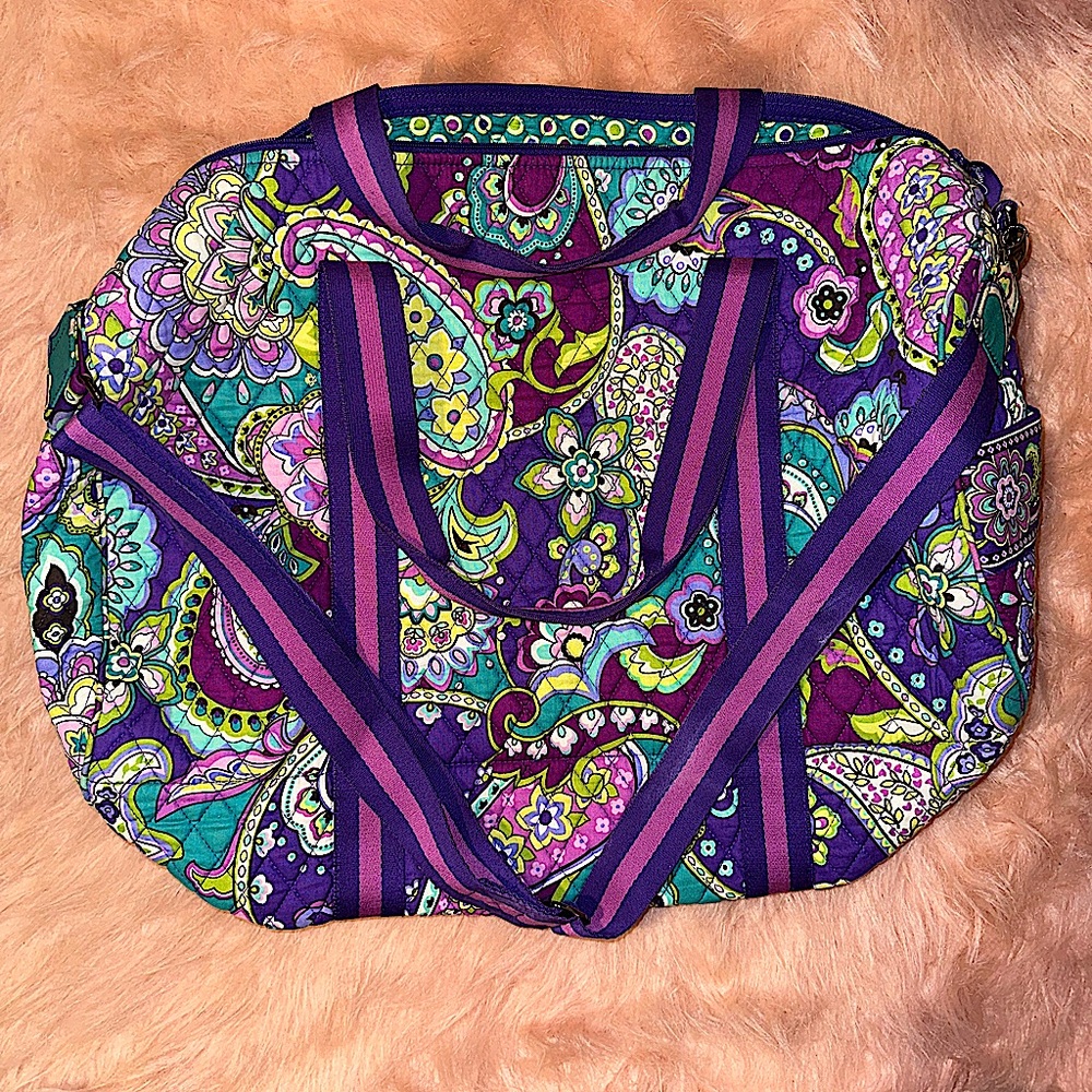 Large Vera Bradley Heather Quilted Duffle Bag